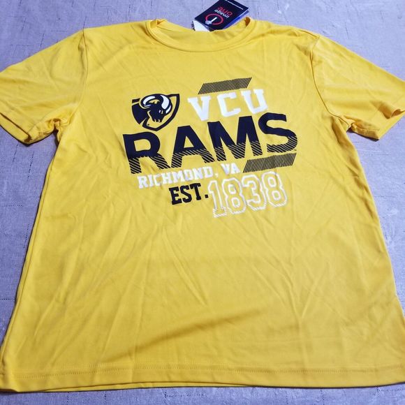VCU Rams Shirt Unisex Kids T-Shirt Size Med Short Sleeve Polyester Logo - Picture 9 of 9